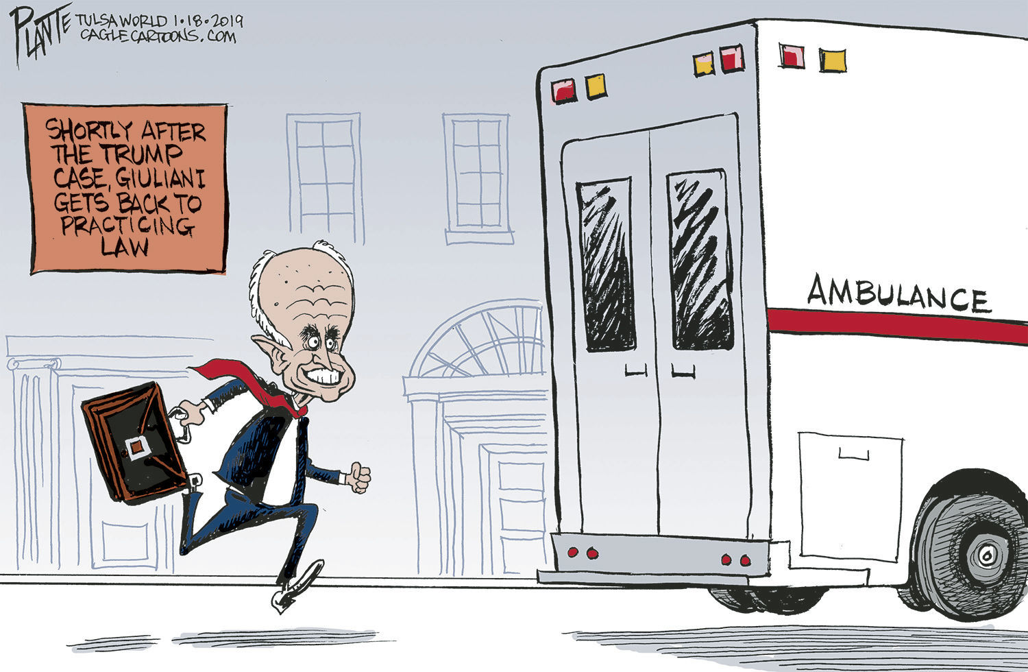 Bruce Plante Cartoon: Giuliani Attorney at Law